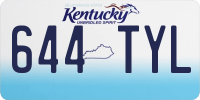 KY license plate 644TYL