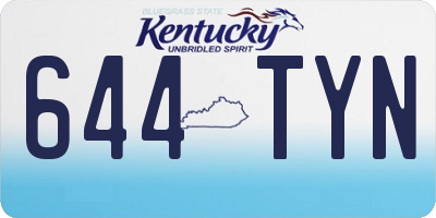 KY license plate 644TYN