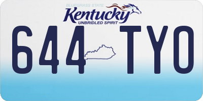 KY license plate 644TYO