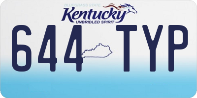 KY license plate 644TYP
