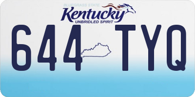 KY license plate 644TYQ