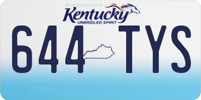 KY license plate 644TYS