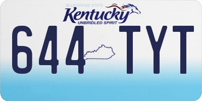 KY license plate 644TYT