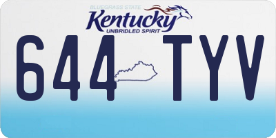 KY license plate 644TYV