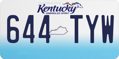 KY license plate 644TYW