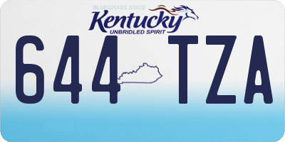 KY license plate 644TZA
