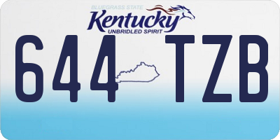 KY license plate 644TZB