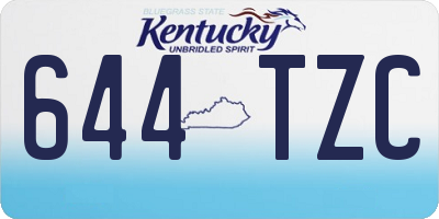 KY license plate 644TZC