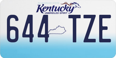 KY license plate 644TZE