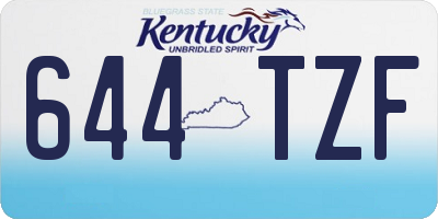 KY license plate 644TZF