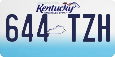 KY license plate 644TZH