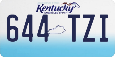 KY license plate 644TZI