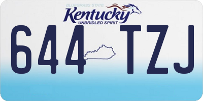 KY license plate 644TZJ