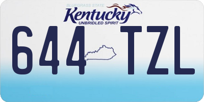 KY license plate 644TZL