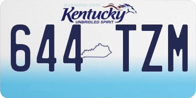 KY license plate 644TZM