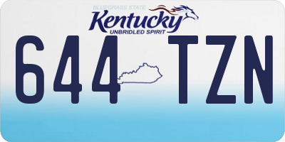 KY license plate 644TZN