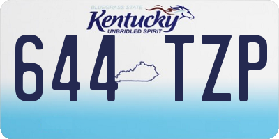 KY license plate 644TZP