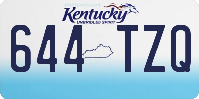 KY license plate 644TZQ