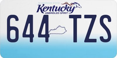 KY license plate 644TZS
