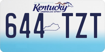 KY license plate 644TZT