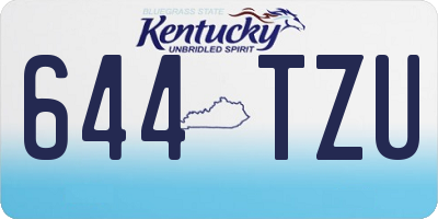 KY license plate 644TZU
