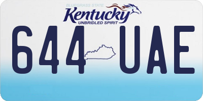 KY license plate 644UAE