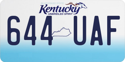 KY license plate 644UAF