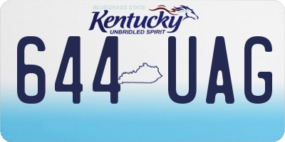 KY license plate 644UAG