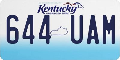 KY license plate 644UAM
