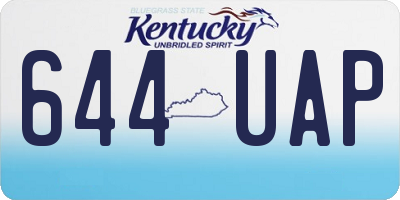 KY license plate 644UAP