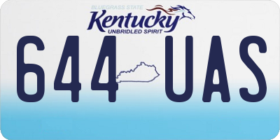 KY license plate 644UAS
