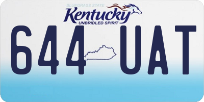 KY license plate 644UAT