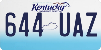 KY license plate 644UAZ