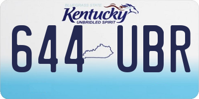 KY license plate 644UBR