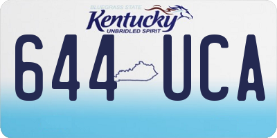 KY license plate 644UCA