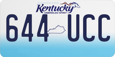 KY license plate 644UCC
