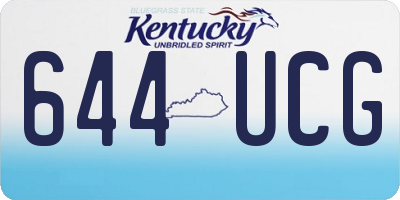 KY license plate 644UCG