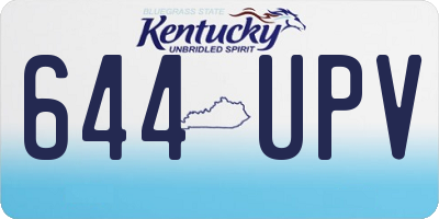 KY license plate 644UPV