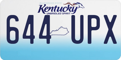 KY license plate 644UPX