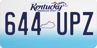 KY license plate 644UPZ