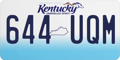 KY license plate 644UQM