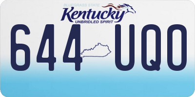 KY license plate 644UQO
