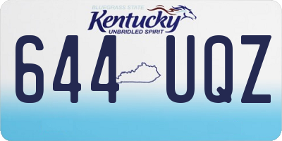 KY license plate 644UQZ