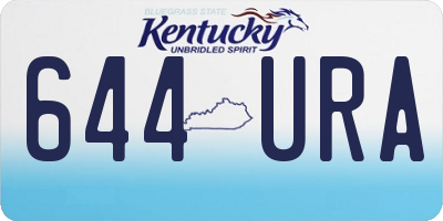 KY license plate 644URA