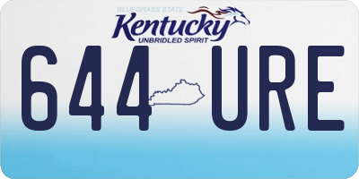 KY license plate 644URE