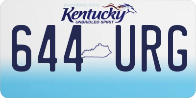 KY license plate 644URG