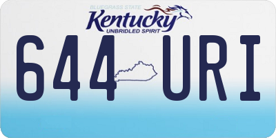 KY license plate 644URI