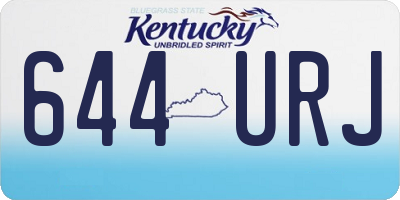 KY license plate 644URJ