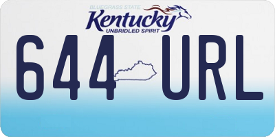 KY license plate 644URL