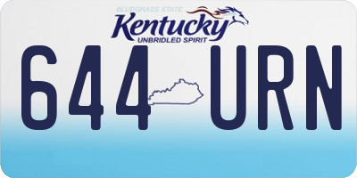 KY license plate 644URN